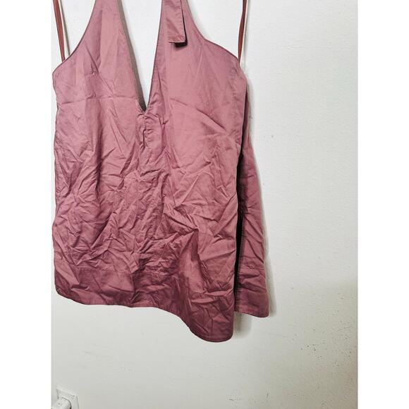 TIBI Purple Pink Dusty Hue Halter Neckline Snap Closure Halter Top size 8 - Picture 6 of 10